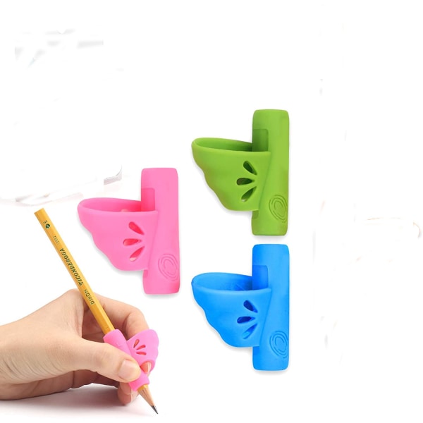 3-pack vänsterhänta penngrepp, skrivhjälp för korrigering för handskriftsbehov förskolebarn och vuxna
