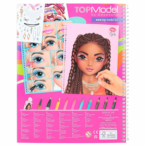 TOPModel Make-up Designbok multifärg