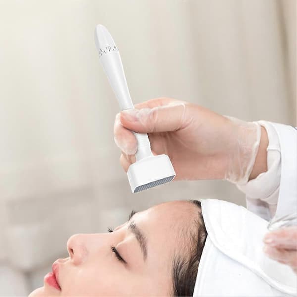 Justerbar Microneedling Derma Stamp - 140 Titaniumnåle Professionel Microneedle