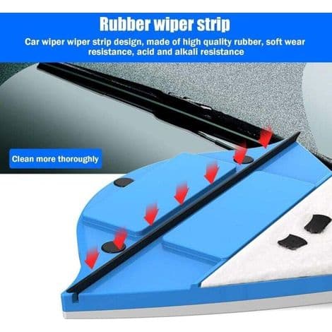 Magnetic window squeegee with ergonomic handle, silicone window squeegee for glass thicknesses from 3 to 8 mm