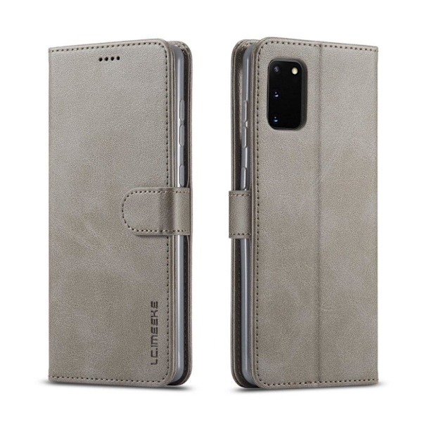 LC.Imeeke läder Samsung Galaxy S10 Lite fodral - Silver/Grå Silvergrå