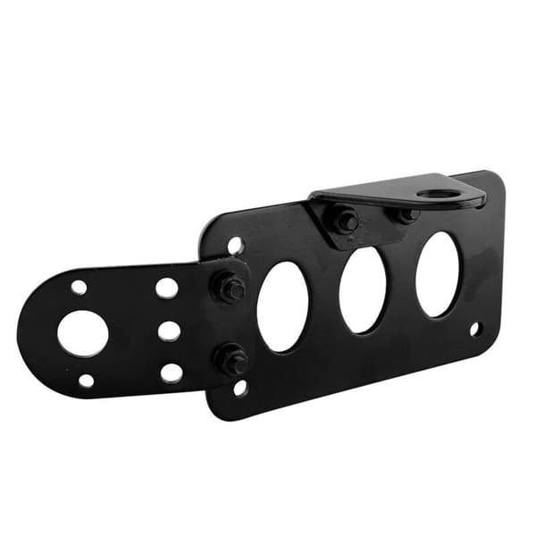 Black Motorcycle Taillight Brake License Plate Side Mount Metal Bracket