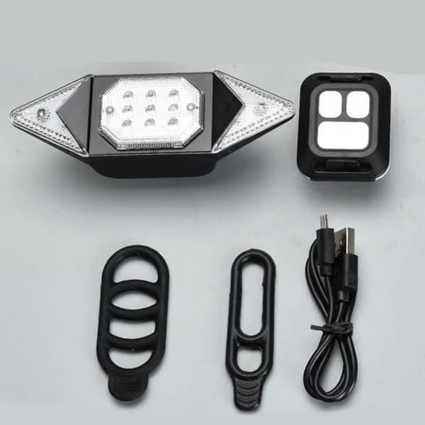 Bicycle Turn Signals, Bicycle Taillight, Wireless USB Rechargeable Bicycle Turn Signals, Bicycle Warning Light