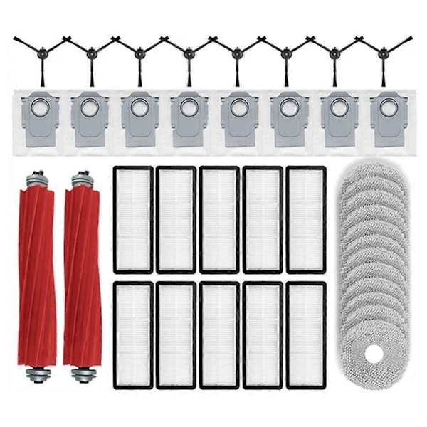 Huvudsida Borst Hepa Filter Mopp för Qrevo S, Qrevo Pro, Qrevo MaxV, Qrevo Plus Robotdammsugare As Shown