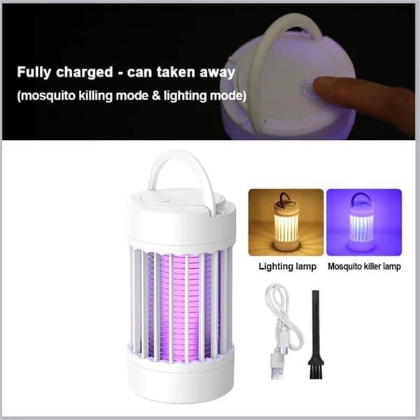 USB Charging Mosquito Lamp 5V Electric Shock Killer Mosquito Lamp UV Light for Bedroom Outdoor Camping