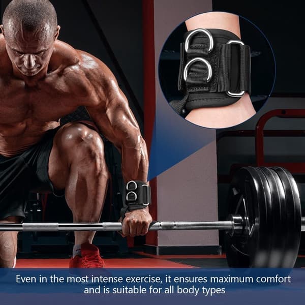 2-pack lifting straps with cuff - heavy-duty wrist support for deadlifts, pull-ups, cable training - gym accessories for men and women - black