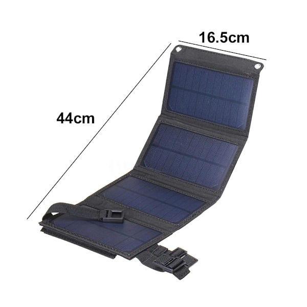 Solpanel hopfällbar väska, 8W 5V lätt solladdare med USB-utgång vattentät solladdare för telefon