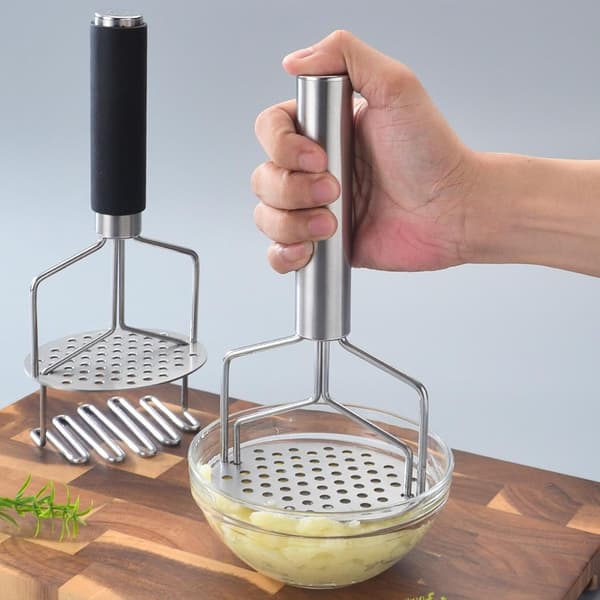 Manual Double-Layer Stainless Steel Potato Masher, Kitchen Press, Cooking Tool