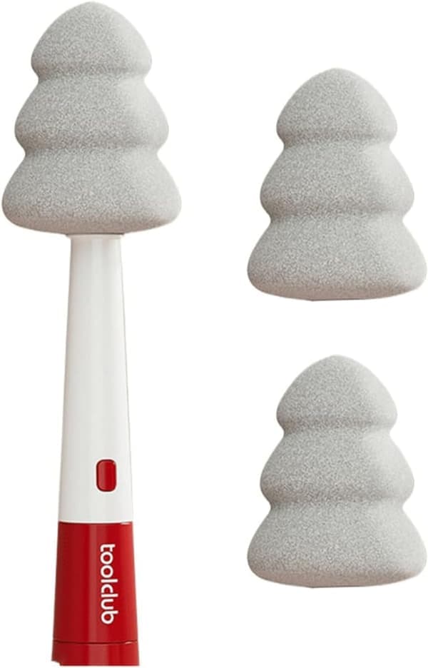 3-in-1 Bottle & Cup Cleaning Brush Set - Long Handle with 2 Replacement Heads for Straws & Tight Spaces (Red)