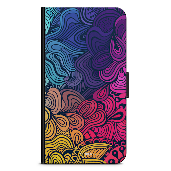 Bjornberry Plånboksfodral iPhone XS MAX - Retro Blommor