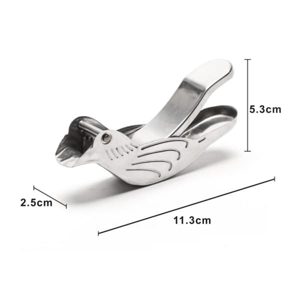 Sitronpresse i rustfritt stål, ergonomisk sitronpresse med helletut, 5 stk 5pcs