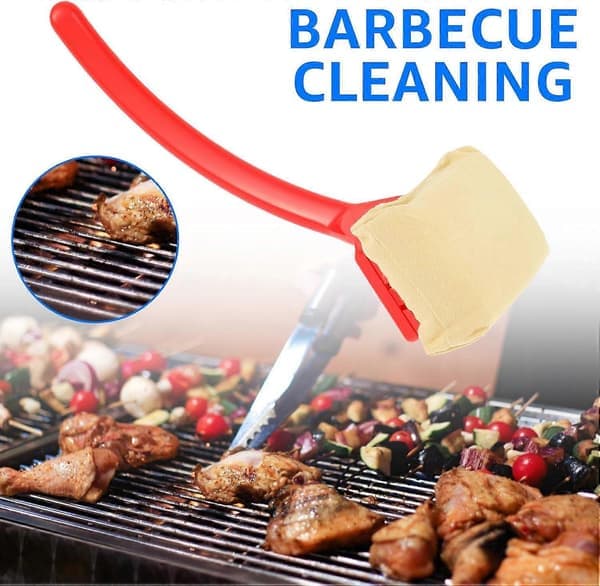 BBQ Grillbørste Børsteløs, Utskiftbart Rensehode Grillrensebørste