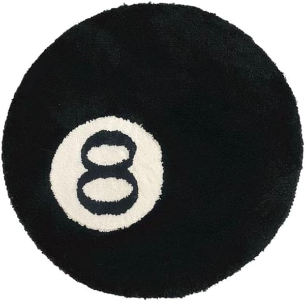 Sort tæppe, poolbolds tæppe, 8-bold blødt