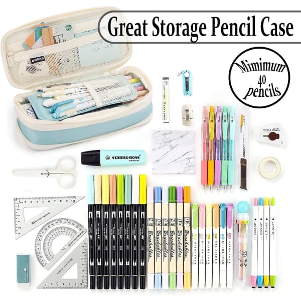 Large Compartment, Adult Case, Cute Case, Pencil Case. Marker Pen