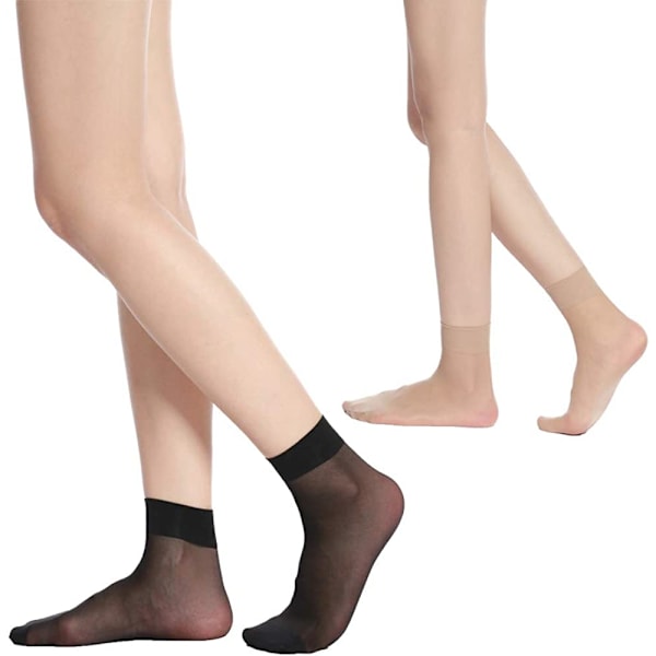 Kvinnor Basic 10 Par Nylon Knähöga Strumpbyxor Strumpor