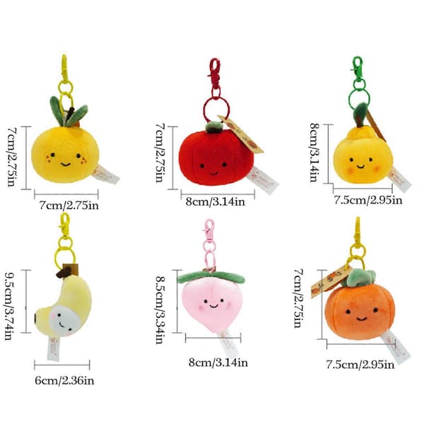 Hedelmäpehmolelu Avaimenperät Riipus Tukevat Laukkukoristeet Tarvikkeille