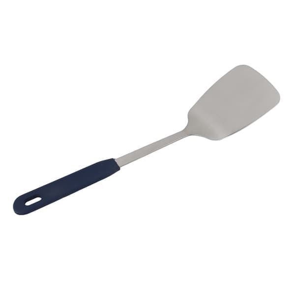 304 Stainless Steel Slotted Spoon Spatula with Silicone Handle (No Holes)