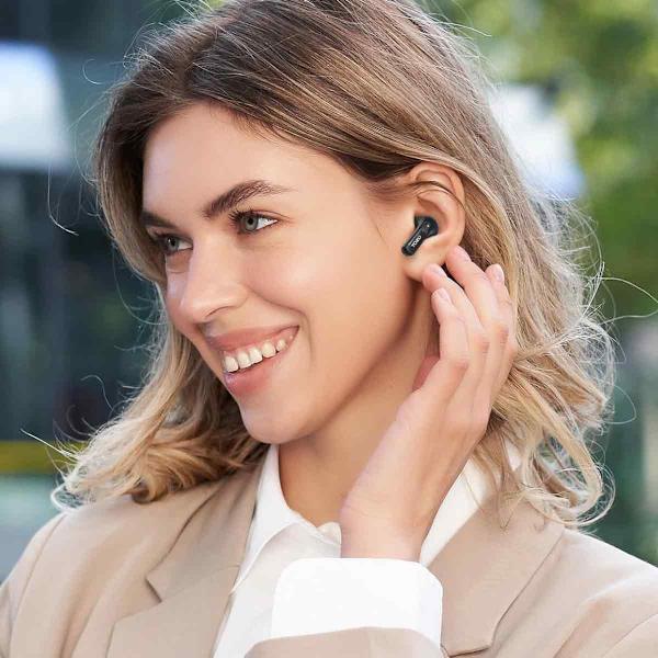 Öronproppar Bluetooth 5.3 Hörlurar Brusreducerande Vattentäta Stereo Hörlurar med Mikrofon In-Ear Touch Control Headset med Deep Bass för iPhone,