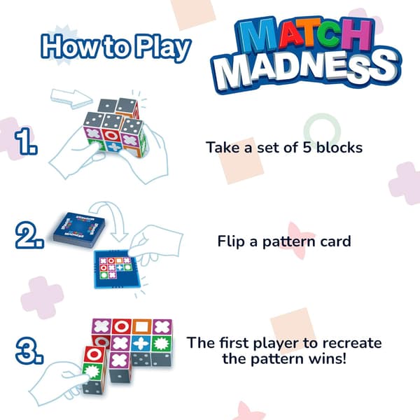 Match Madness Board Game Visual Recognition Matching Board Game Family Puzzle Game to Develop Children's Problem-Solving Skills
