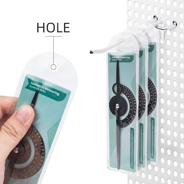 Ögonbryns Golden Ratio Caliper Stencil Linjal Makeup Mätguide Linjal
