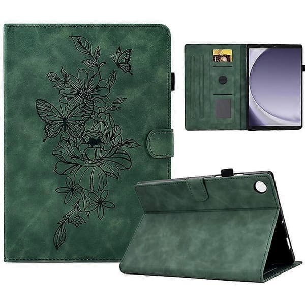 Til Samsung Galaxy Tab A9+ Cover PU Læder Tablet Cover med Kortholder Stand