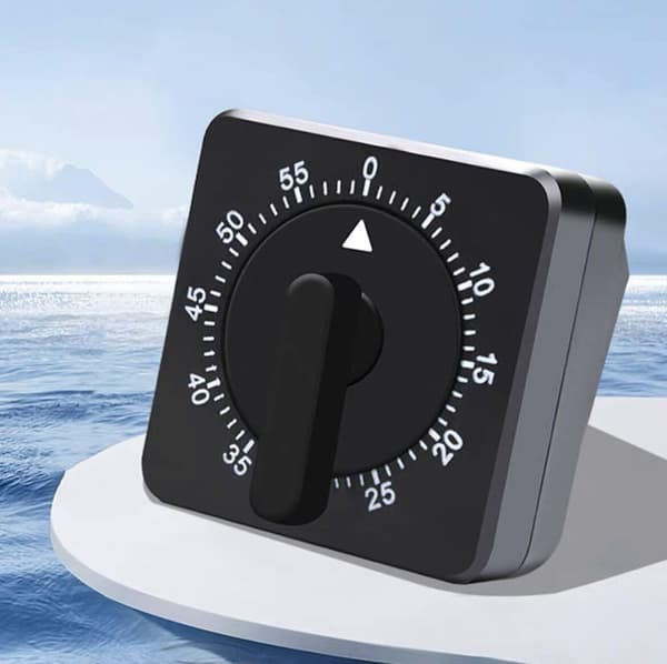 Køkkentimer - Analog køkkentimer - Mekanisk køkkentimer - 60 minutter - Køkkengadget - Timer - Madlavningstimer - Køkkenredskab