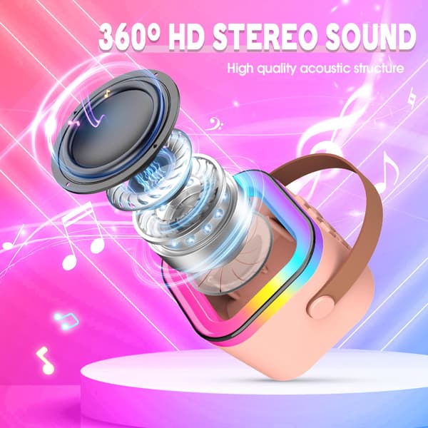 Bluetooth-karaokekaiutin 2 mikrofonilla lapsille - Hauskoja karaokeluleluja lapsille