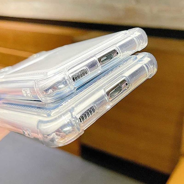 Stöttåligt Skal med Kortfack Förstärkta Hörn Samsung S23 Transparent