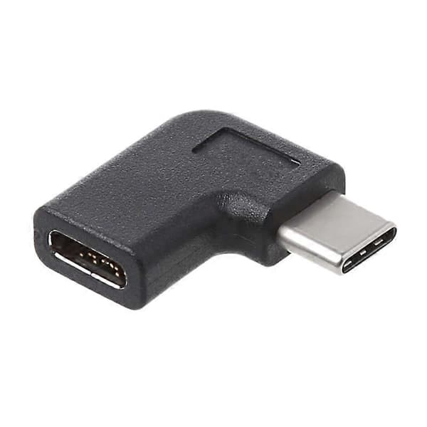 90 graders rettvinklet USB 3.1 Type C hann til hunn USB-C-omformeradapter