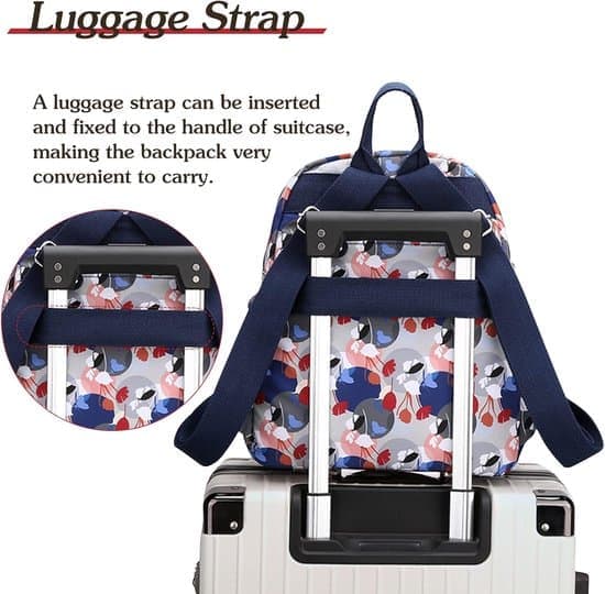 School Backpack 35L Large Capacity Daypack Colorful Ginkgo Leaf Print Nylon with Polyester Lining 34×27×4 cm