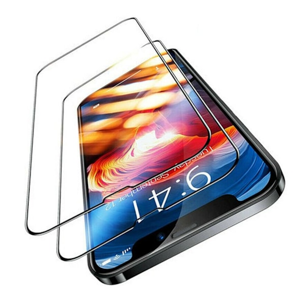 iPhone 14 - 2-Pack Heltäckande Skärmskydd i Härdat Glas