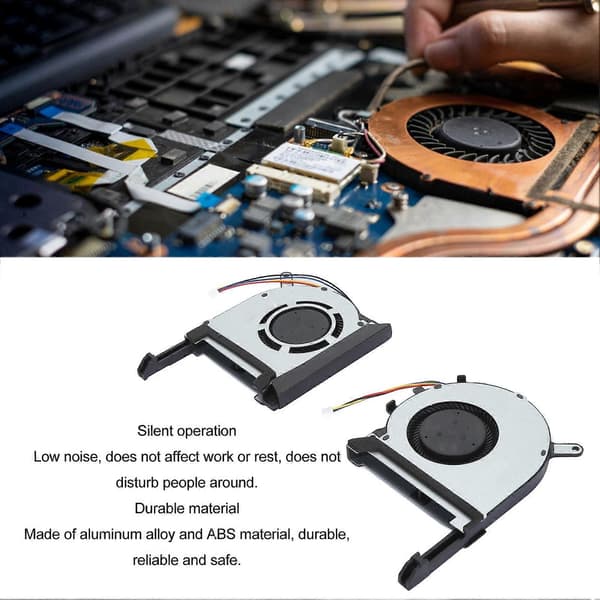 2 stk. bærbar CPU GPU køleventilator 4-polet lydløs effektiv udskiftningsventilator til TUF Gaming A15 FA506 IV FA506IU FA506IH FX506IU FX506LH bærbar computer