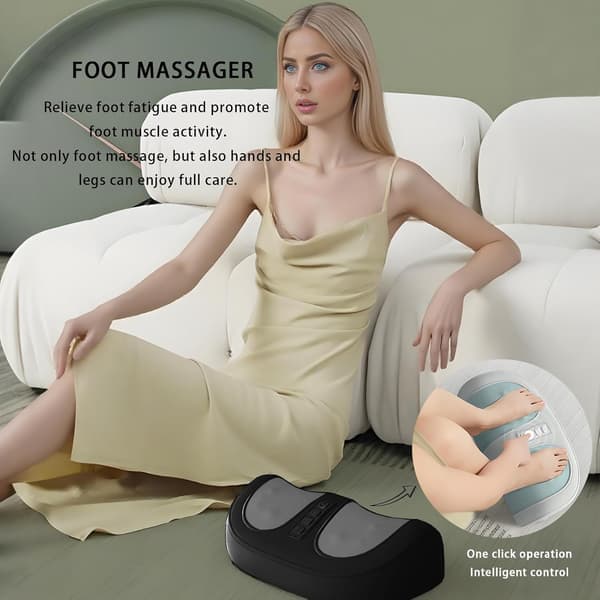 This massager has massage rollers and a constant temperature function, making it suitable for relieving foot pain at home or in the office.