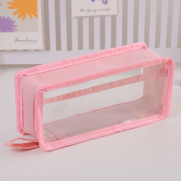 2-pack marker pen pencil case stationery bag pink