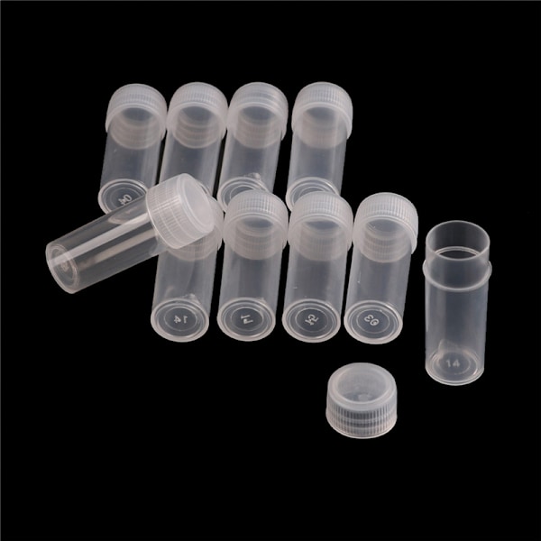 10 st Plastprovflaska 5ml Provrör Liten flaska Flaska Sto