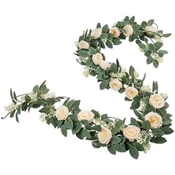 2,0 m konstgjord rosranka girlang konstgjorda blommor växter