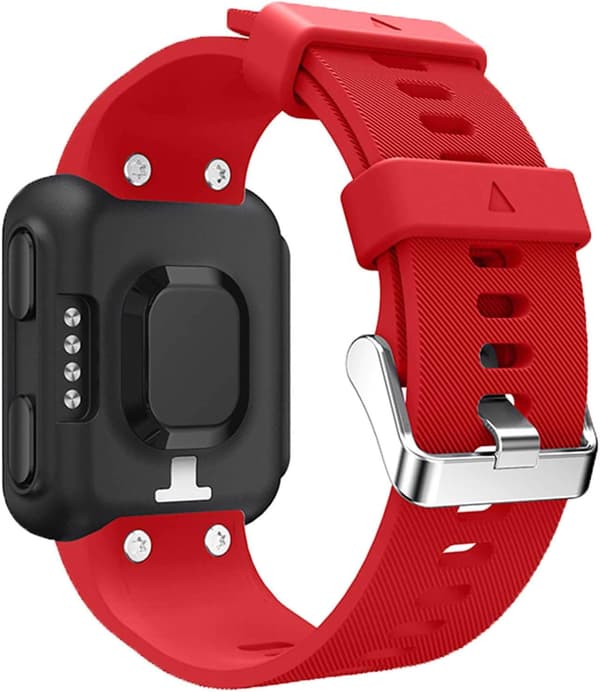 Blød silikone erstatningsrem til Garmin Forerunner 35 Smart Watch, passer til 130-230 mm (5.11-9.05 tommer) håndled, rød