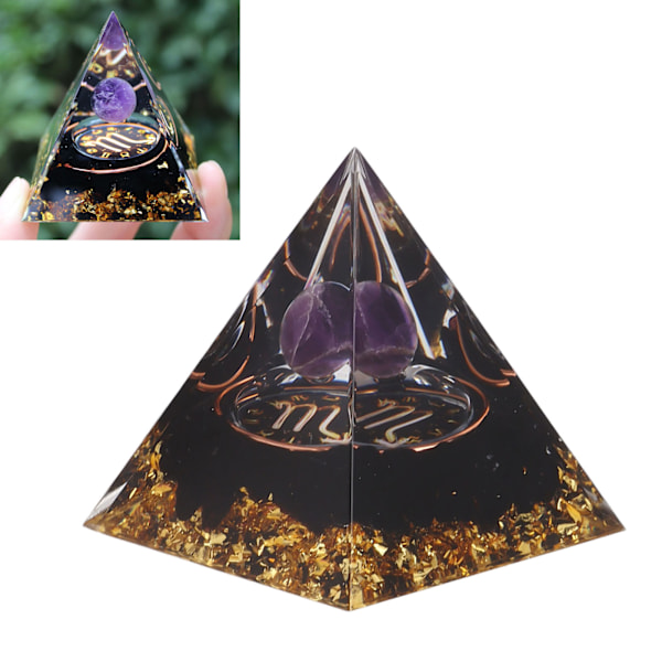 5 cm Orgonitpyramid för positiv energihelande Kristallpyramid Meditation Orgonitpyramid Chakra Zodiak Energikälla Skorpion