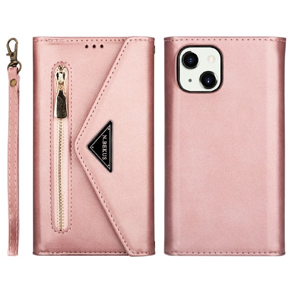 Plånboksfodral iPhone 13 Mini Rose Guld