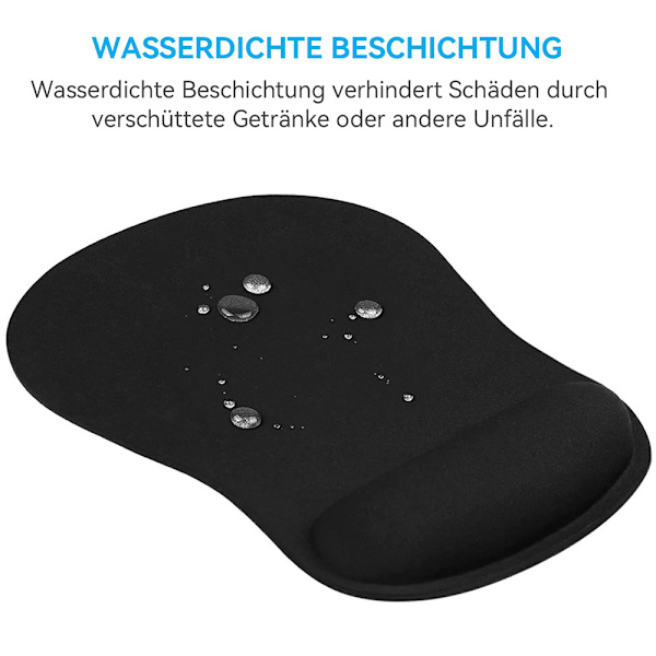Musmatta med gelkudde, minneskum musmatta, ergonomisk vattentät komfort musmatta med handledsstöd, handledsstöd för alla muskontor, hem