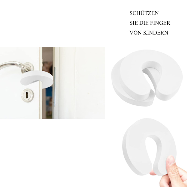 Paket med 6 barnsäkra dörrar, dörrstoppar, klämskydd för dörrar, dörrskydd