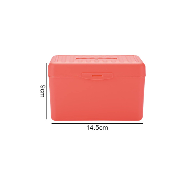 Stapelbar Flip Top 3 x 5 Index Card Box Holder, Card Capacity Box, Desktop förvaringslåda 14,5*8,5*9cm