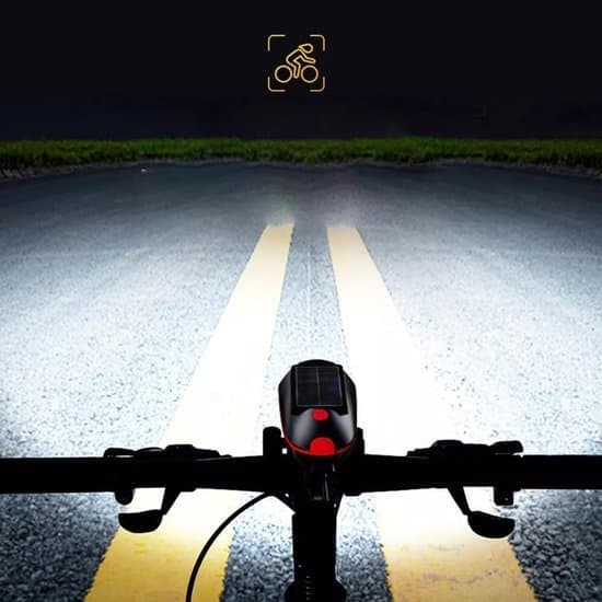 Solar Bicycle Light with Horn - 120dB Alarm & 80m Range - 3 Light Modes + 5 Sound Modes - USB/Solar Rechargeable - IPX4 Waterproof - For MTB/E-bike