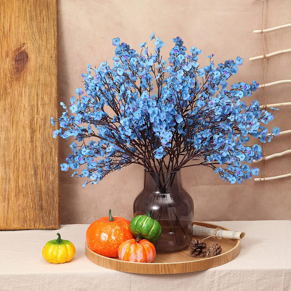 6 st Höst Konstgjorda Blommor Falska Babys Andedräkt Blommor Bulk Konstgjord Gypsophila Bukett Silke Blomsterarrangemang Centerpieces för Hem Kök Sovrum