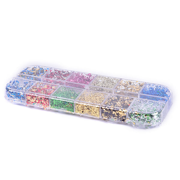 8g Nail Art Glitters Snowflake Paljetter Rainbow Laser Nail CBY