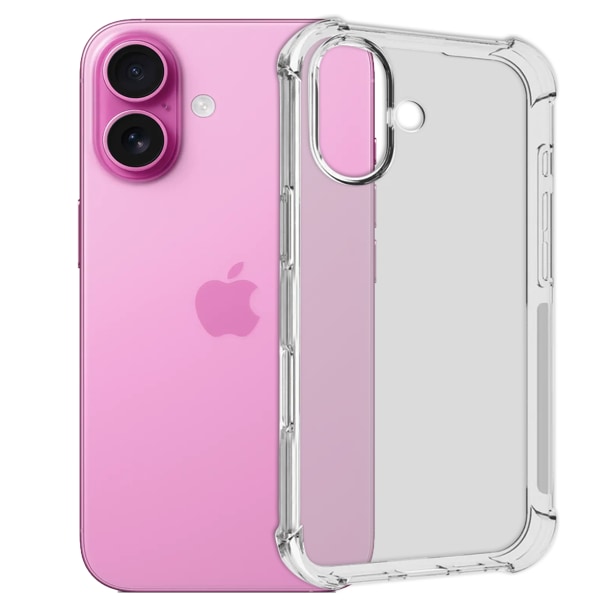 Extra Stöttåligt iPhone 16 Skal – Transparent & Slitstarkt