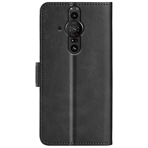 SKALO Sony Xperia PRO-I Premium Plånboksfodral - Svart Svart