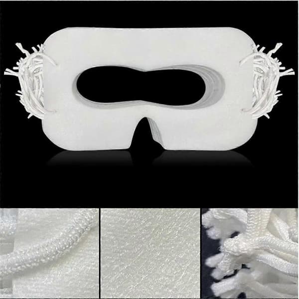 100 stk Universal Engangs VR Øjenmaske til Quest 3 VR Headset Tilbehør Svedabsorberende Øjenbeskyttelse white