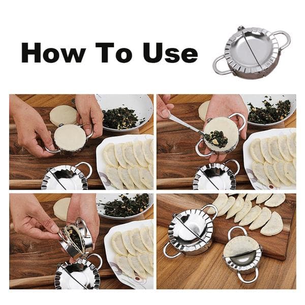 Liten dumplingform i rustfritt stål 7,5 cm – Dumplings og Pierogi