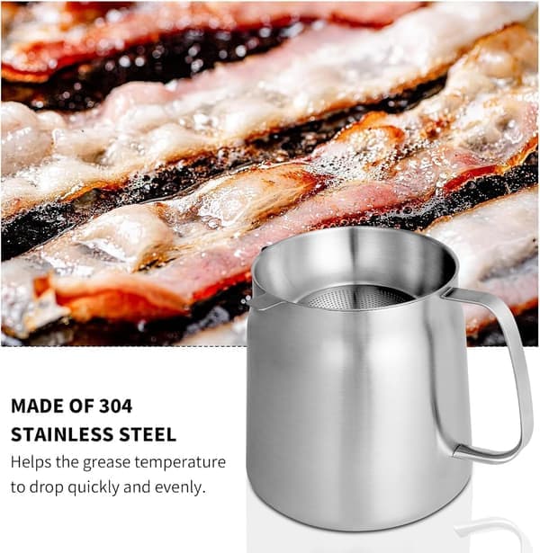 68oz 304 frituregryde i rustfrit stål med kurv